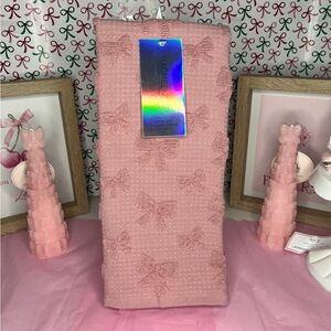 Rachel Zoe Pink Bow Coquette Kitchen Towels